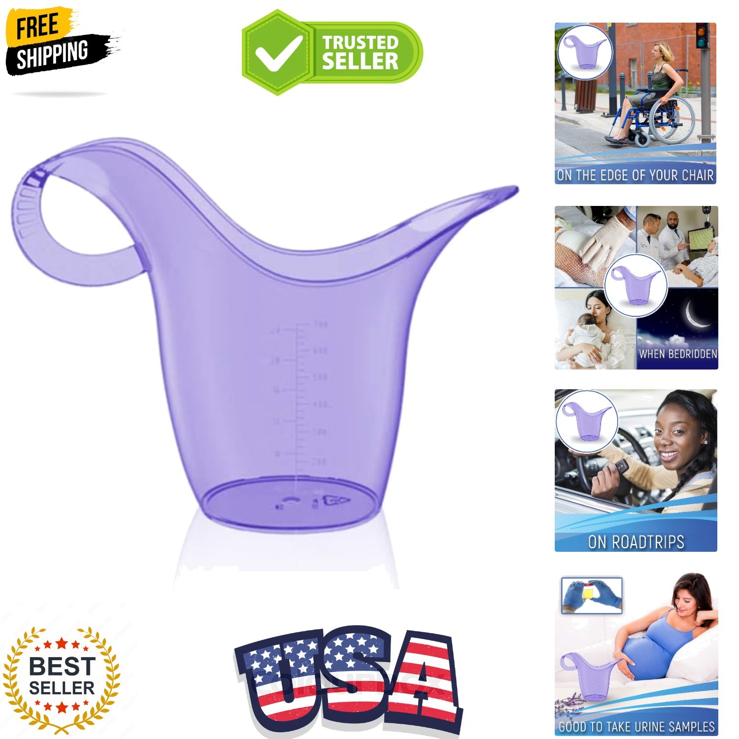 Female Urinal – Portable Urination Device for Women – Pee Standing Up – Squad…