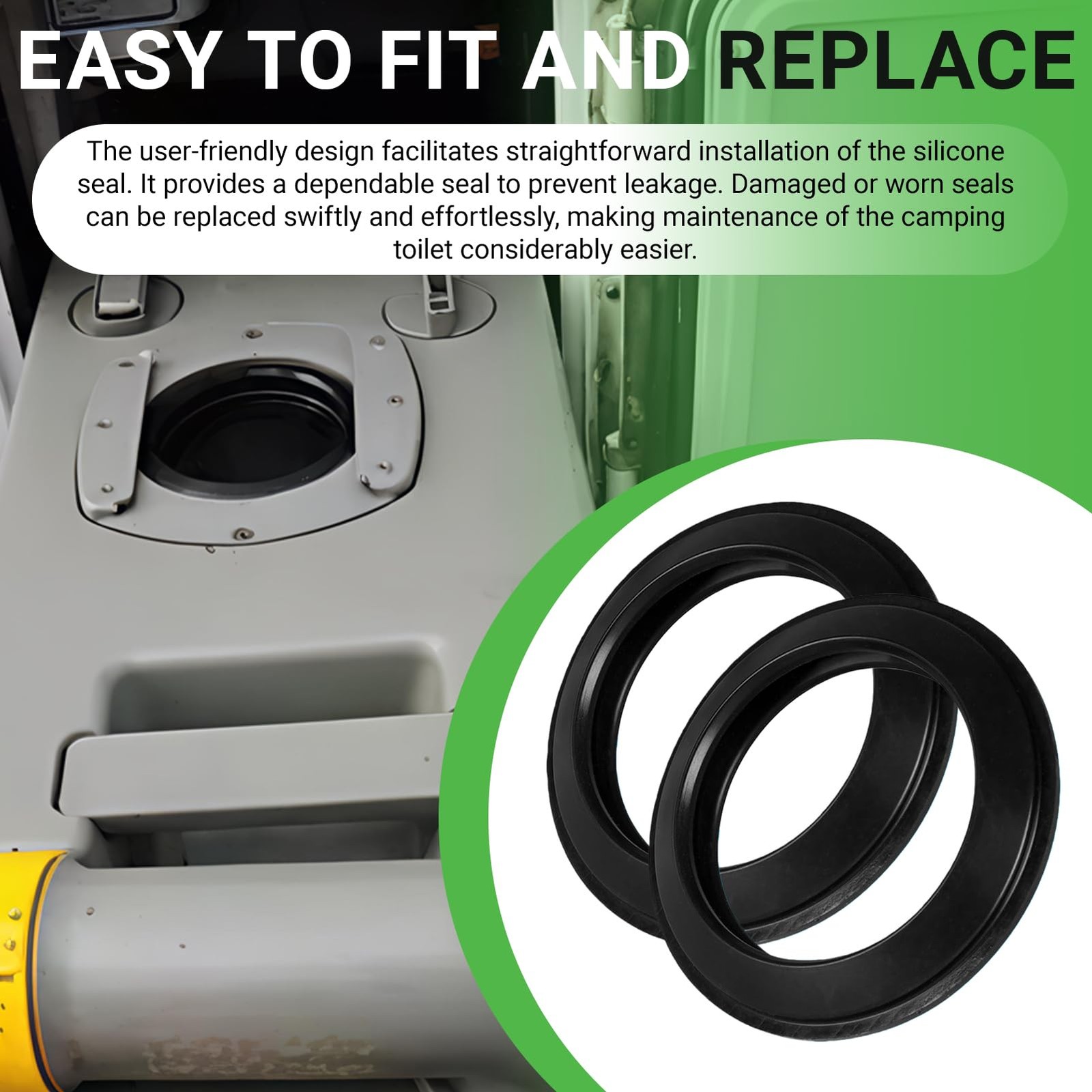2 Pack Toilet Seal, Toilet Seal for Thetford C200/C250/C260/C400/C2/C3…