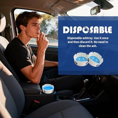 25PCS Portable Disposable Ashtrays for Cigarettes,Car Ashtray Sand Base with