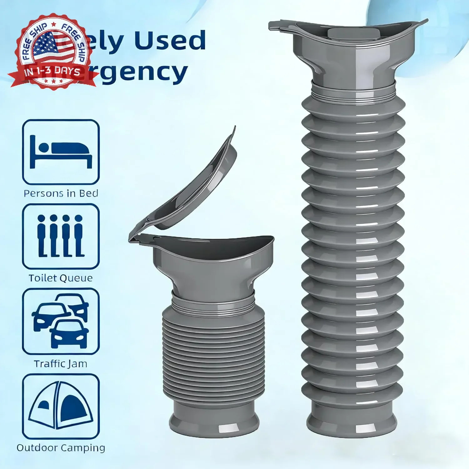Pee Bottles for Men, Adjustable Emergency Urinal 750ml, Car Pee Bottle for Men a