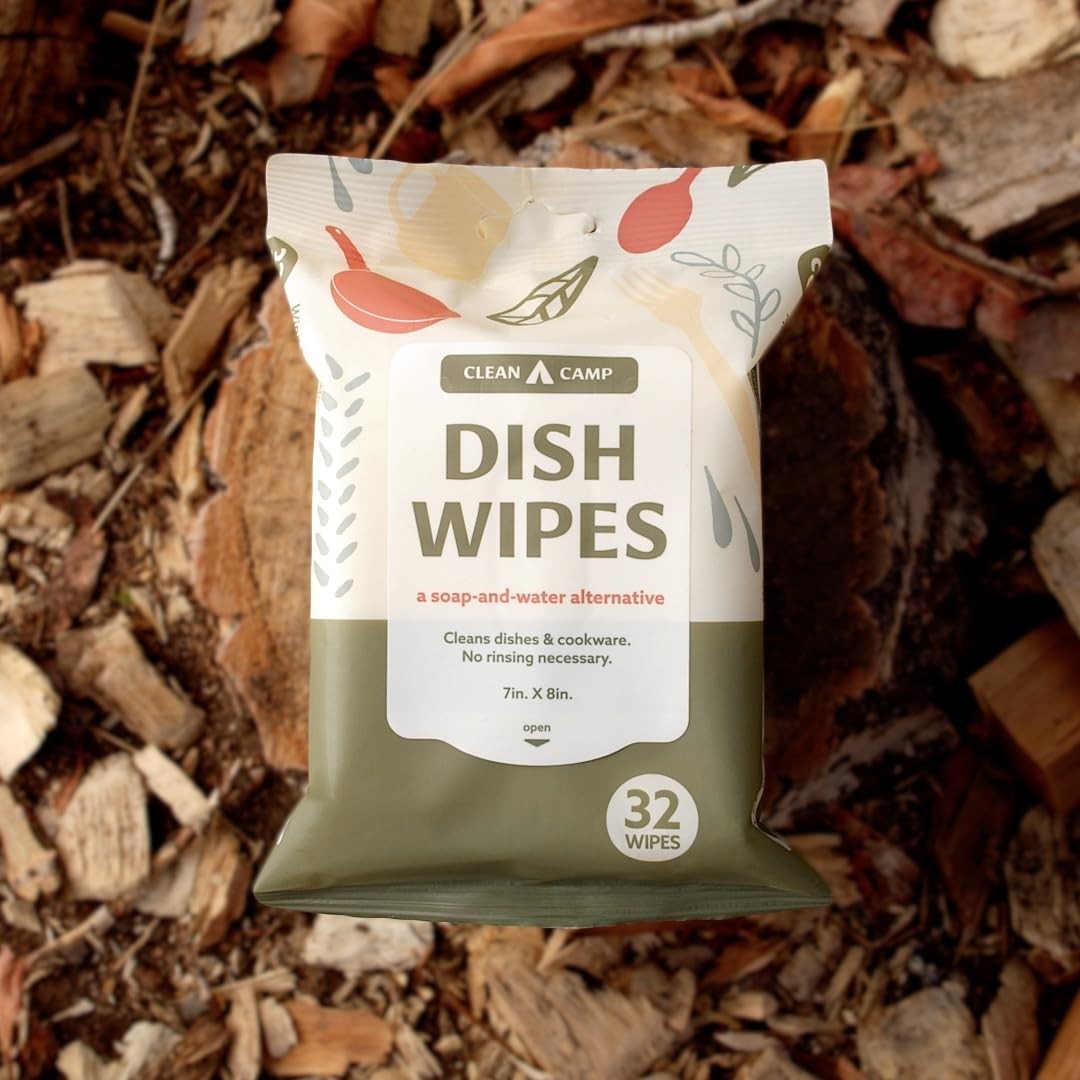 Dish Wipes | 100% Biodegradable Pre-Moistened Food-Safe Camp Kitchen Wipes | …