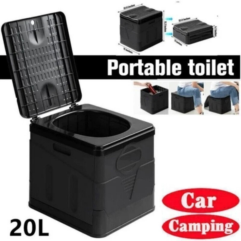 👍 20L Portable Folding Toilet Car Outdoor Travel Potty for Camping Hiking Beach