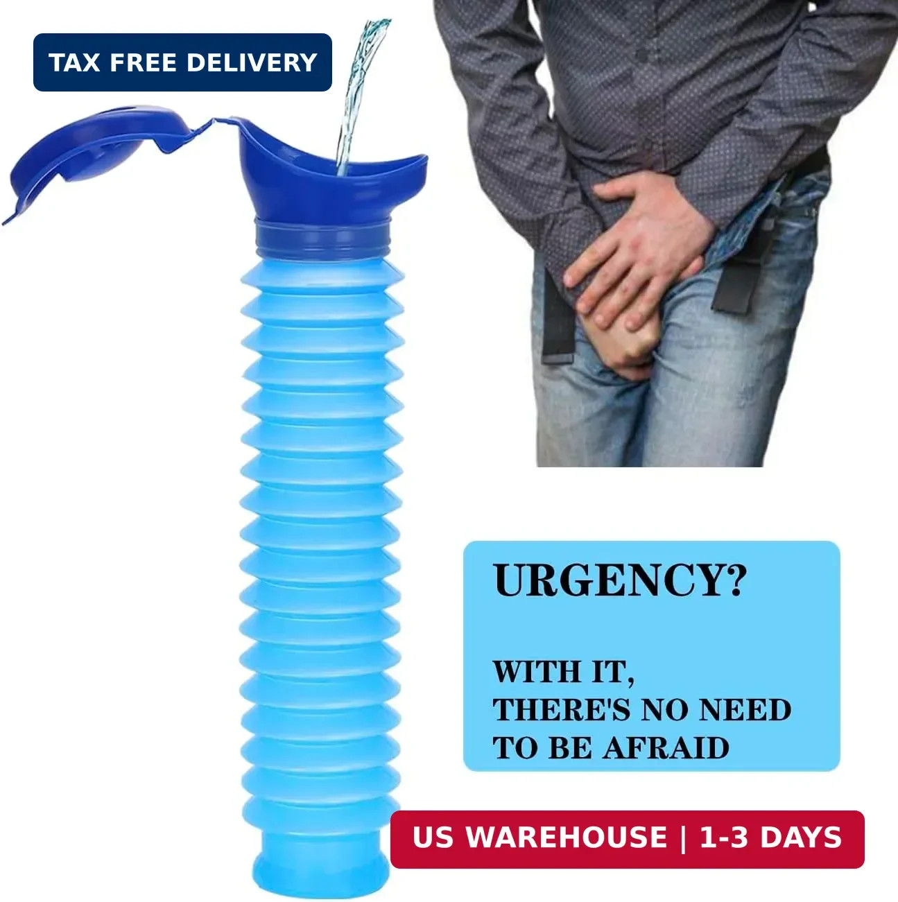 Emergency Urinal for Kids Adult,Portable Reusable Outdoor Urinal Potty Pee Bottl