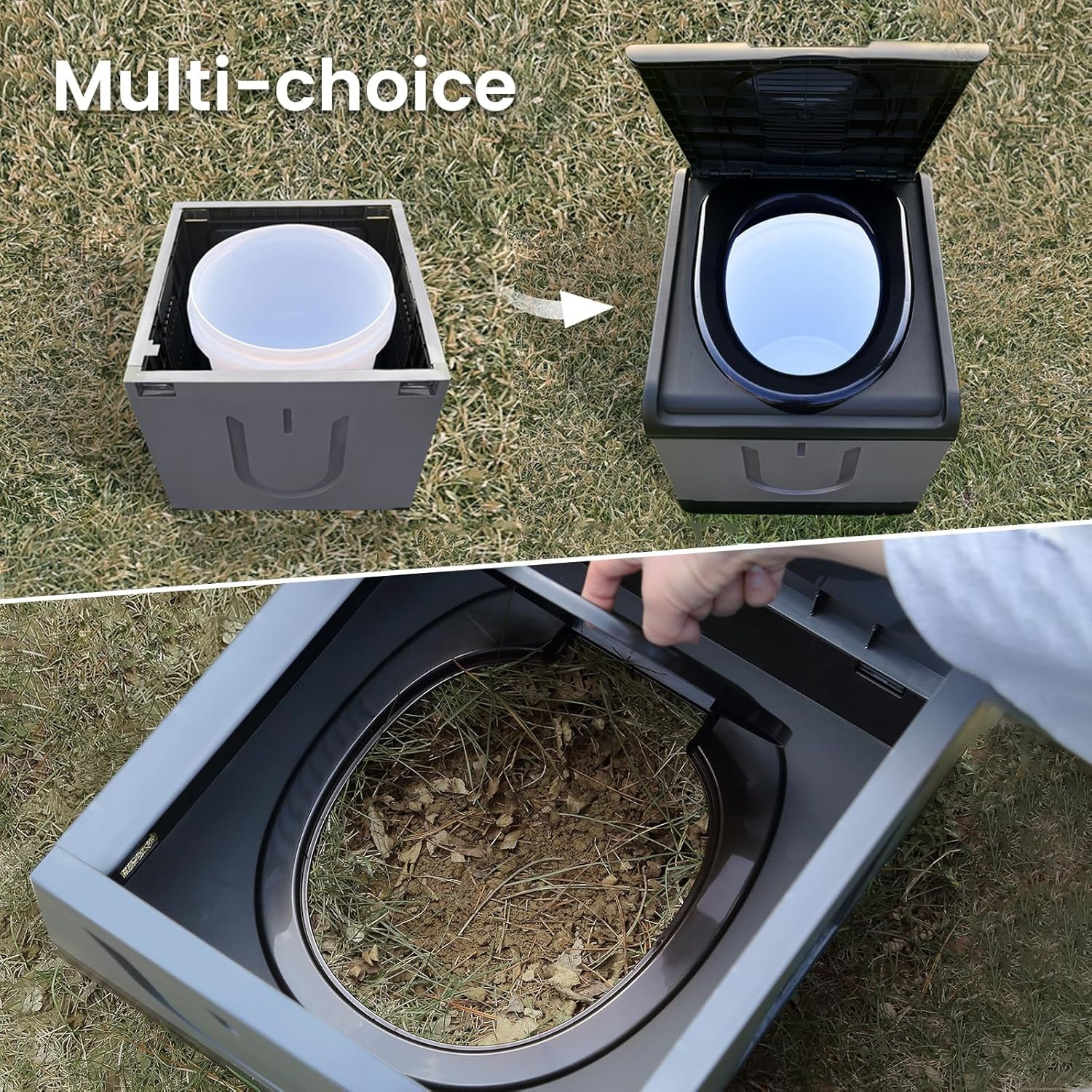 Updated Portable Potty for Camping Extra Large Folding Travel Toilet Camping Toi