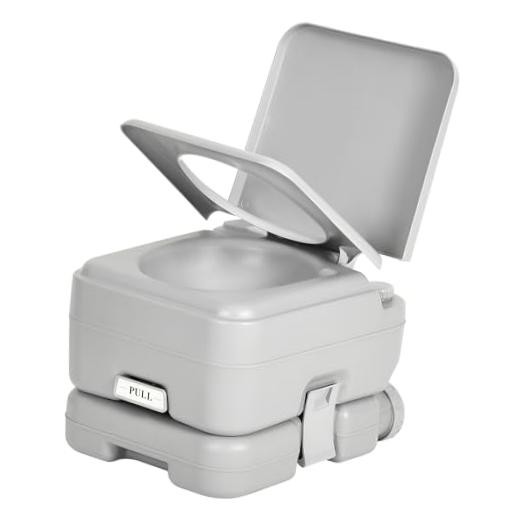 3.17 Gallon Portable Toilet for Camping, RV Travel Potty 3.2Gal-Standard Gray