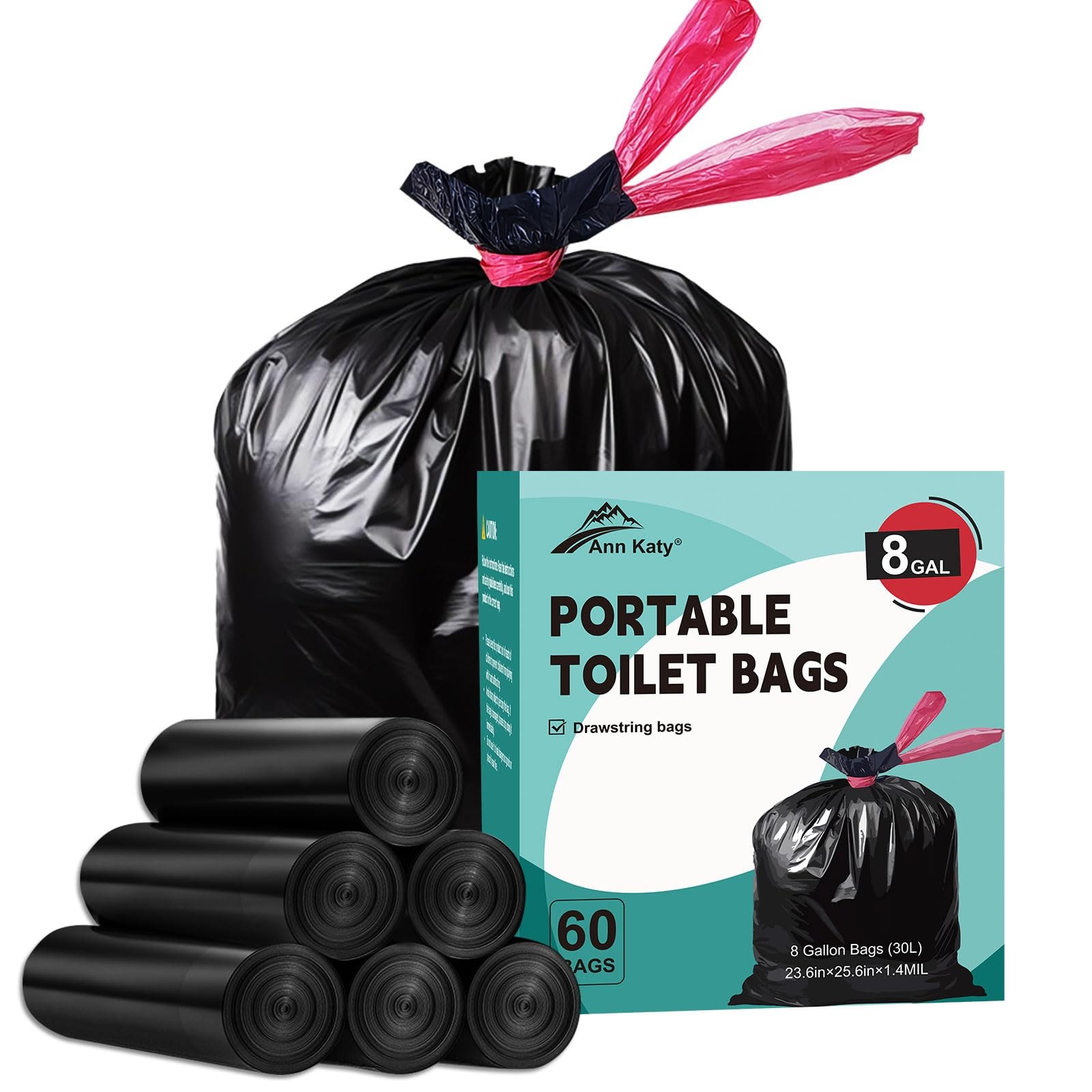 Ann Katy Portable Toilet Bags，Drawstring Camping Toilet Bags Toilet Trash Bag…