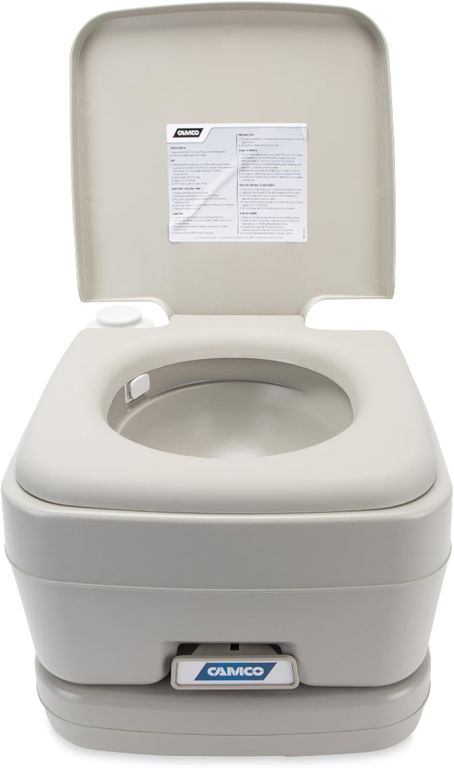Camco 2.6 Gallon Portable Toilet 41531 For Camping RV Boating Road Trips Compact