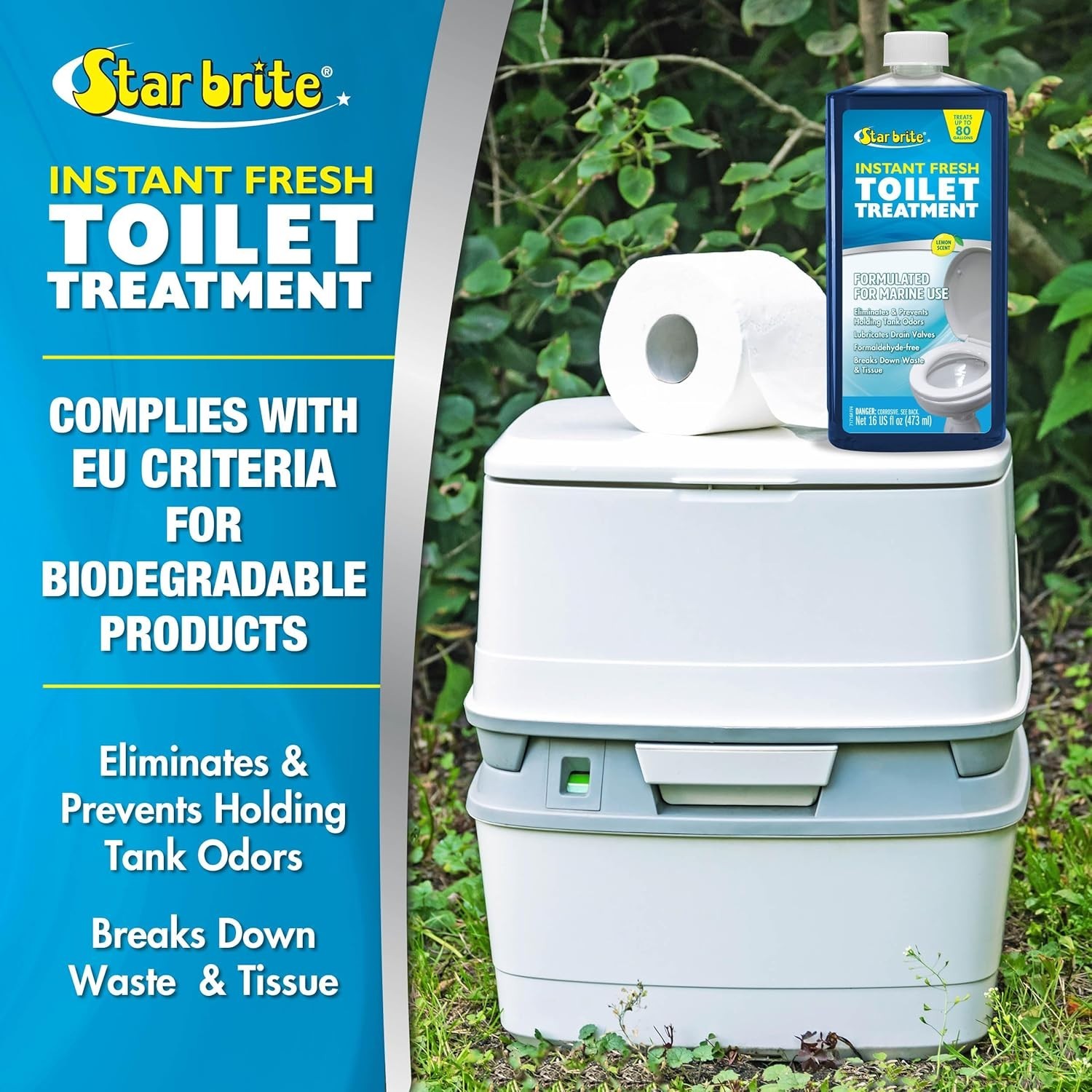 Instant Fresh Toilet Treatment Concentrate 16oz RV Marine Holding Tank Odor