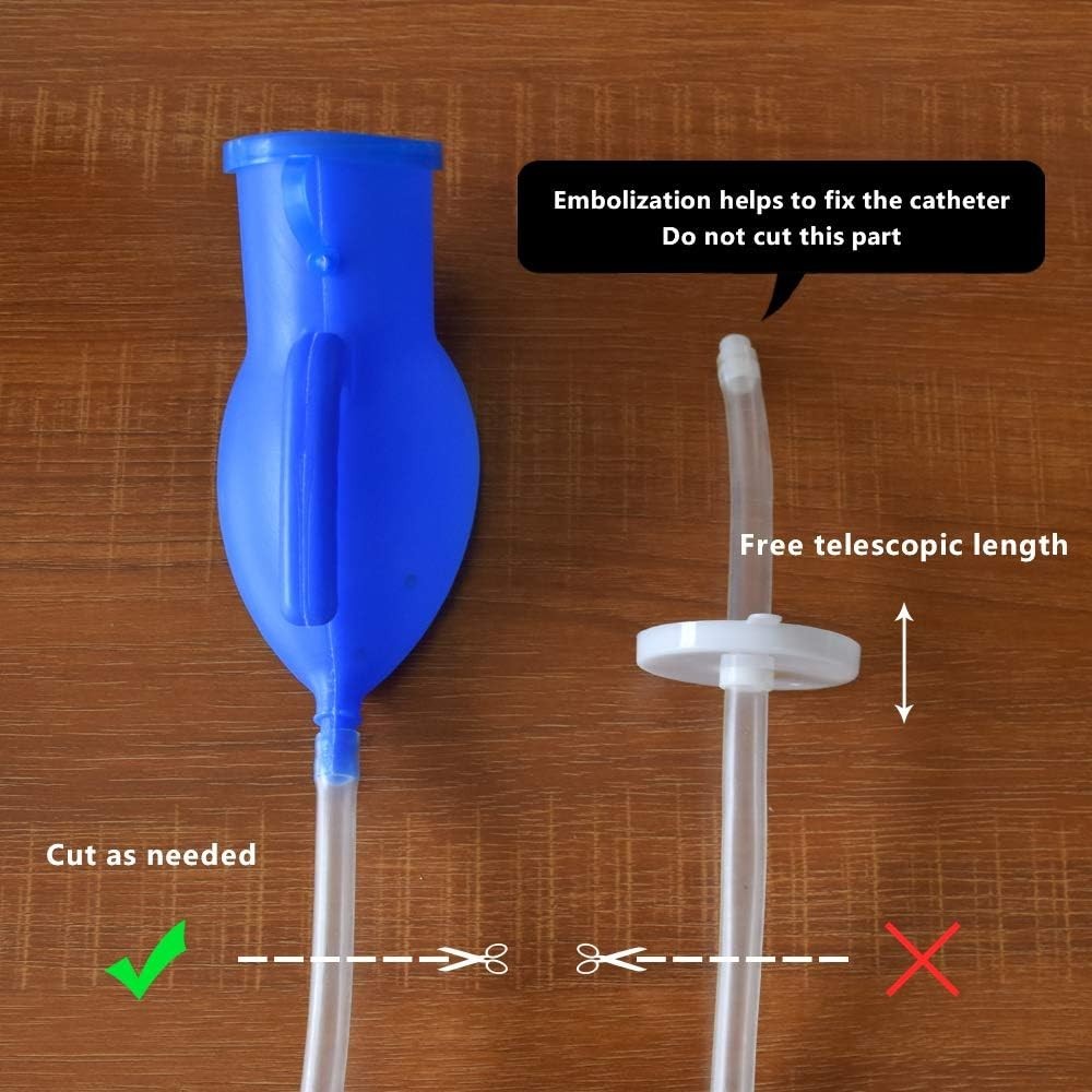 2000ml Portable Urinal for Men Set with Lid Tubing Funnel Brush Leak Proof Car