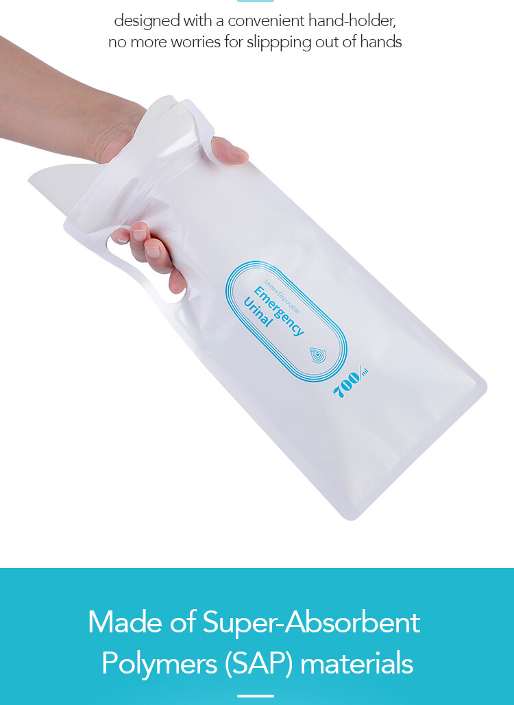 Pee Bags for Camping Travel Emeregncy, Disposable Urinals Bag, Traffic Jam 4PCS