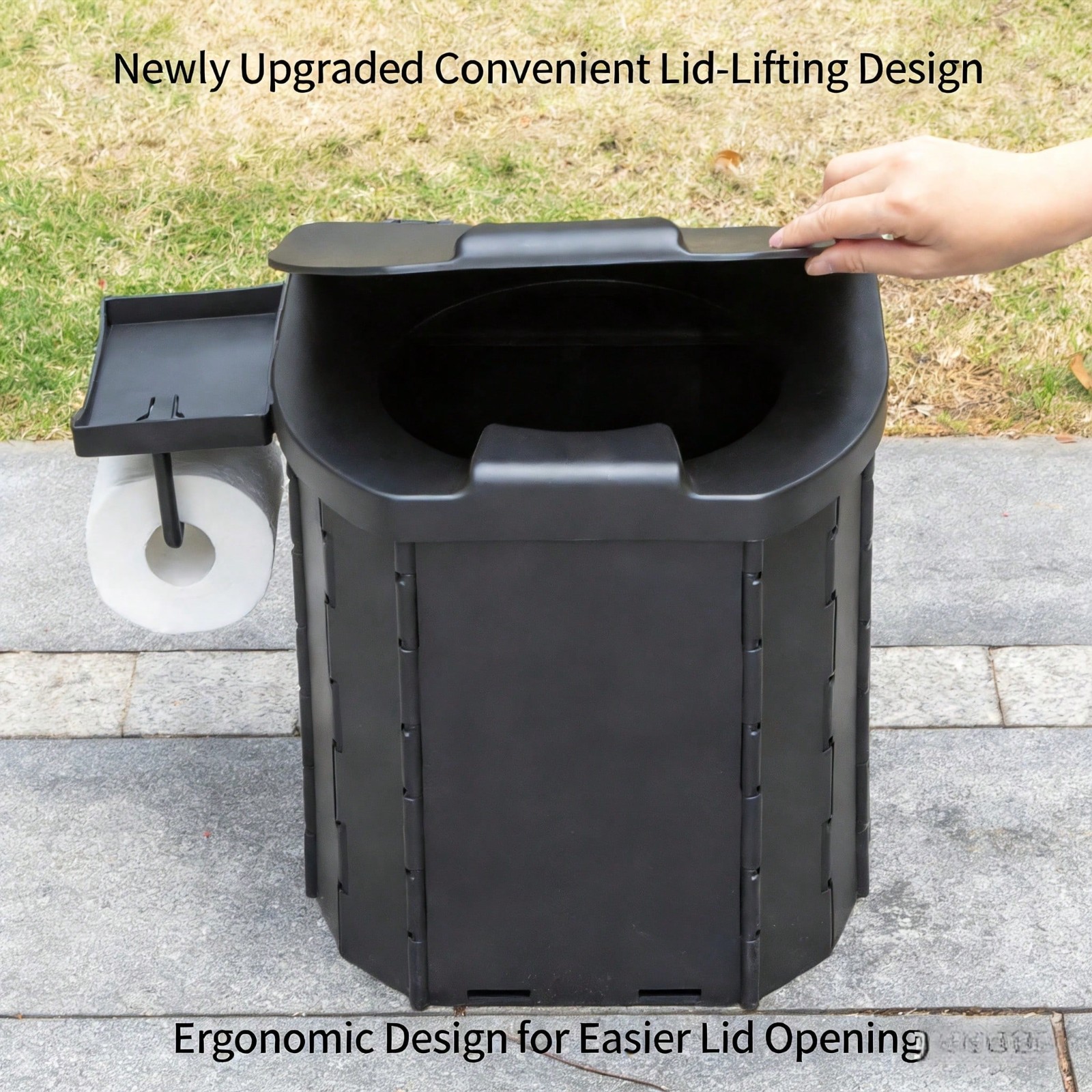 vNew Cepasei Portable Camping Toilet Foldable Travel Commode Outdoor RV Gear