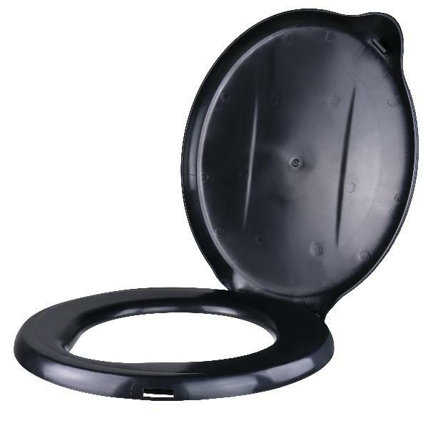Portable Black Ozark Trail Bucket Toilet Seat Cover Camping Outdoor Travel New