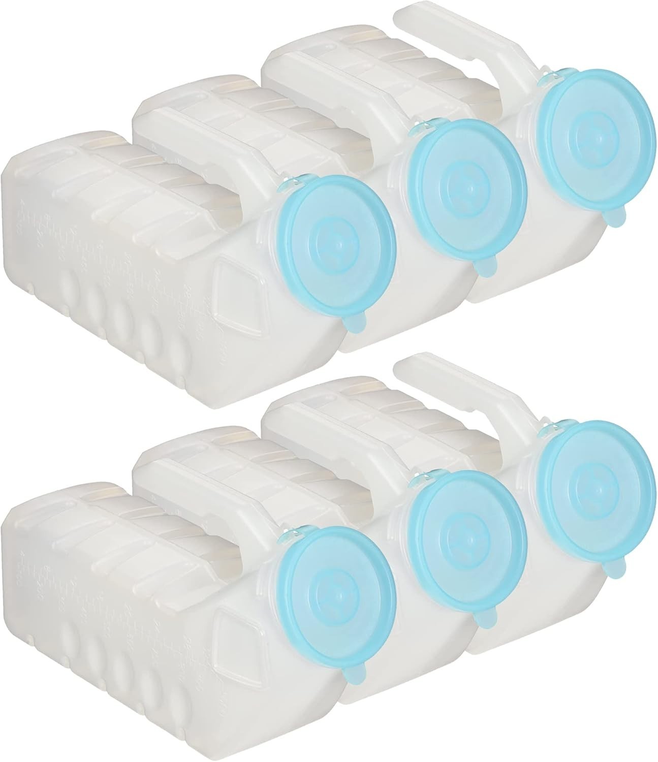 Durable Plastic Pee Bottles 1000ml 6-Pack