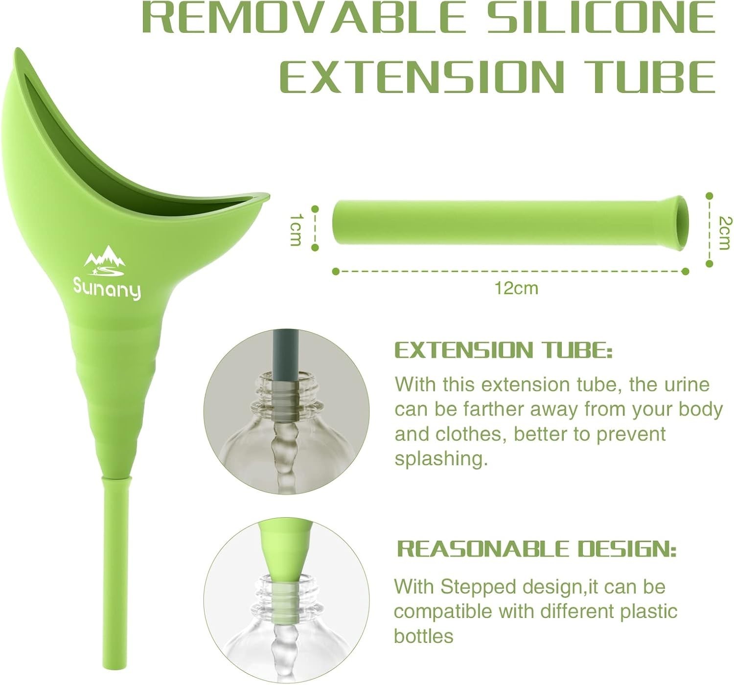 Female Urinal, Female Urinal with Silicone Funnel, Portable for Standing Fema…