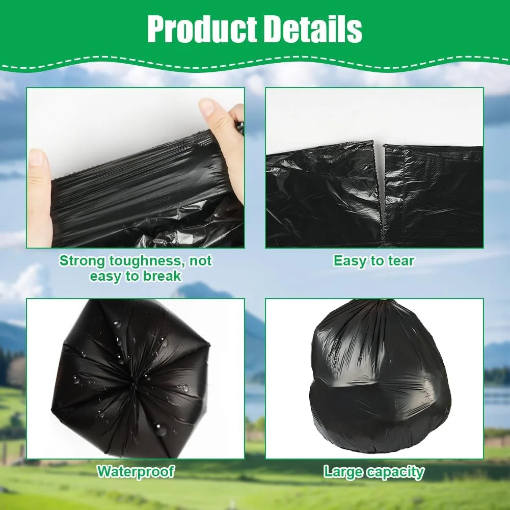 Camping Toilet Bags, 120 PCS (6 Roll) Portable Thickened Toilet Waste Bags