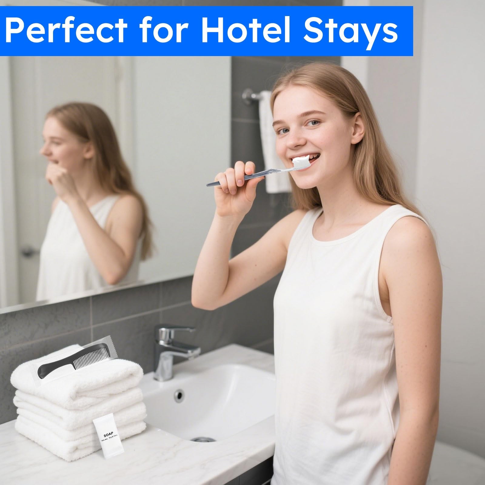 Travel Toothbrush Kit, Hygiene Kit Comes in A Double Sealed Individual Packag…