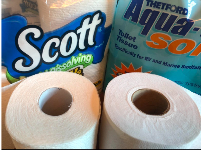 RV Toilet Paper Tissue Bathroom Aqua-Soft Bath Supply Sanitation Systems 4 Rolls