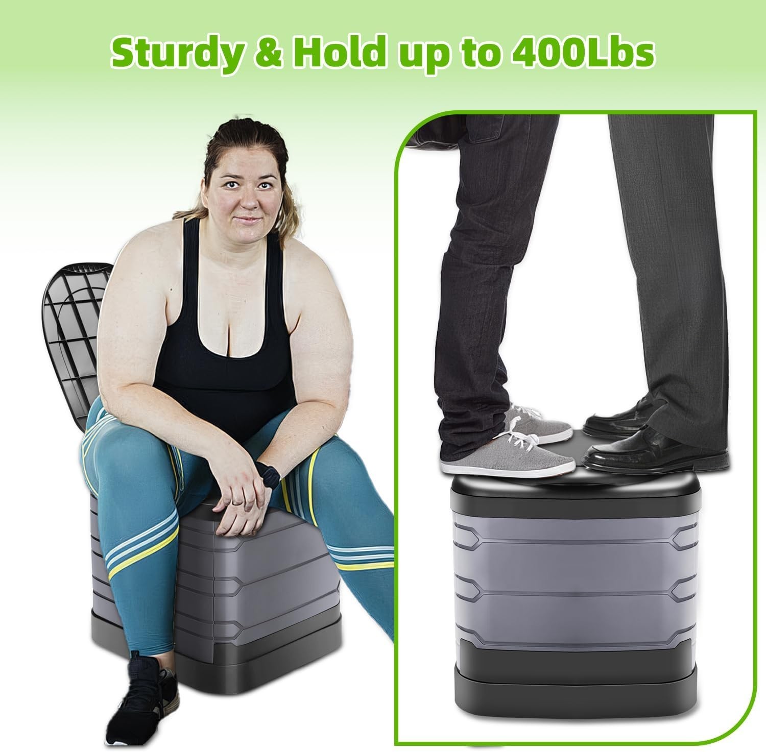 XXL Portable Toilet for Adults,16” Tall Camping Toilet with Lid and Carry Bag