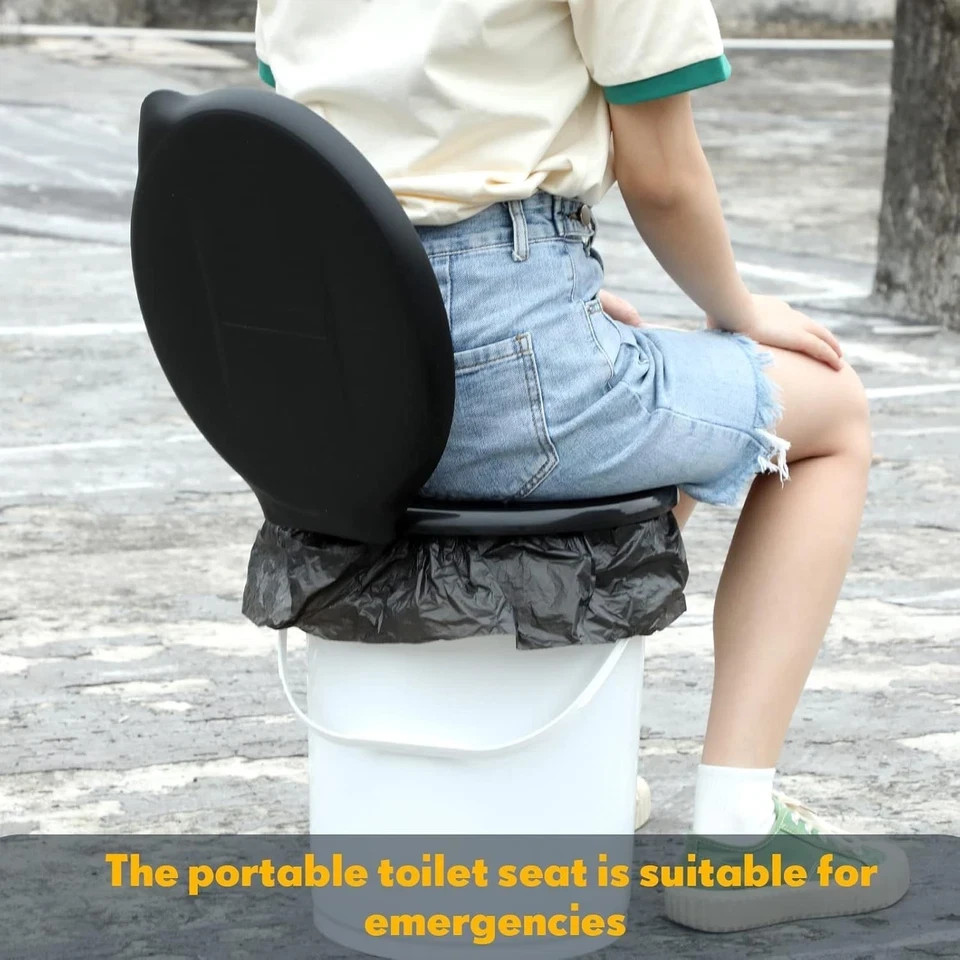5 Gallon Bucket Toilet Seat with Lid Camping Bucket Toilet Seat with Bags Por…