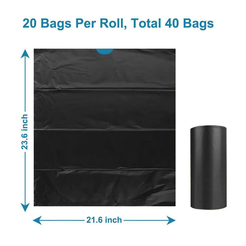 40-Pack Biodegradable Portable Toilet Bags W/ Drawstring, 8 Gal. Thickened Waste