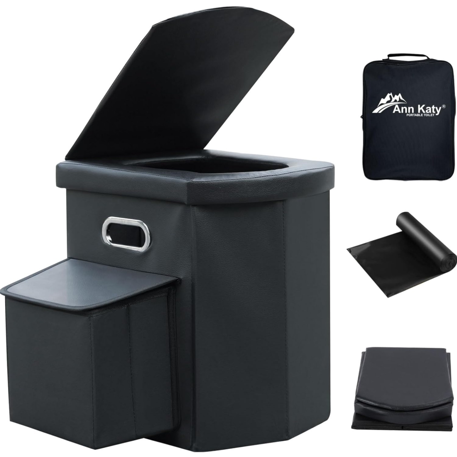 Portable Toilet Adult Kids Camping Folding Travel Toilet Car Hiking Beach
