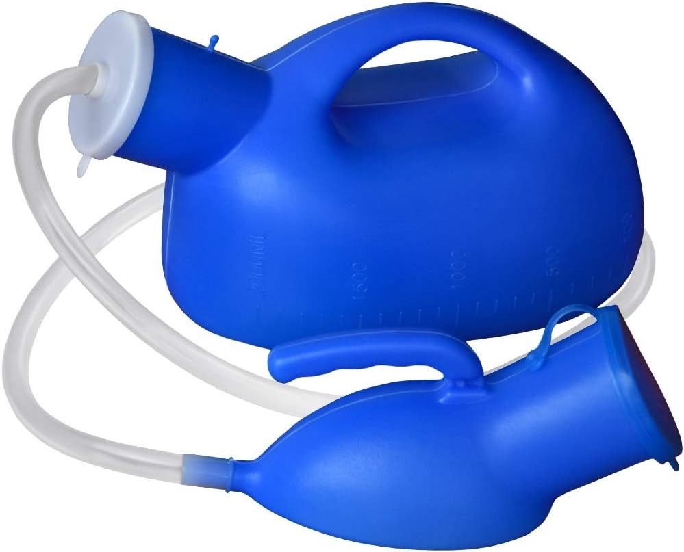 2000ml Portable Urinal for Men Leak Proof Travel Urinal with Tubing Funnel Brush