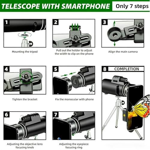 Monocular Telescope 80 x 100 High Powered Monoculars for Adults with