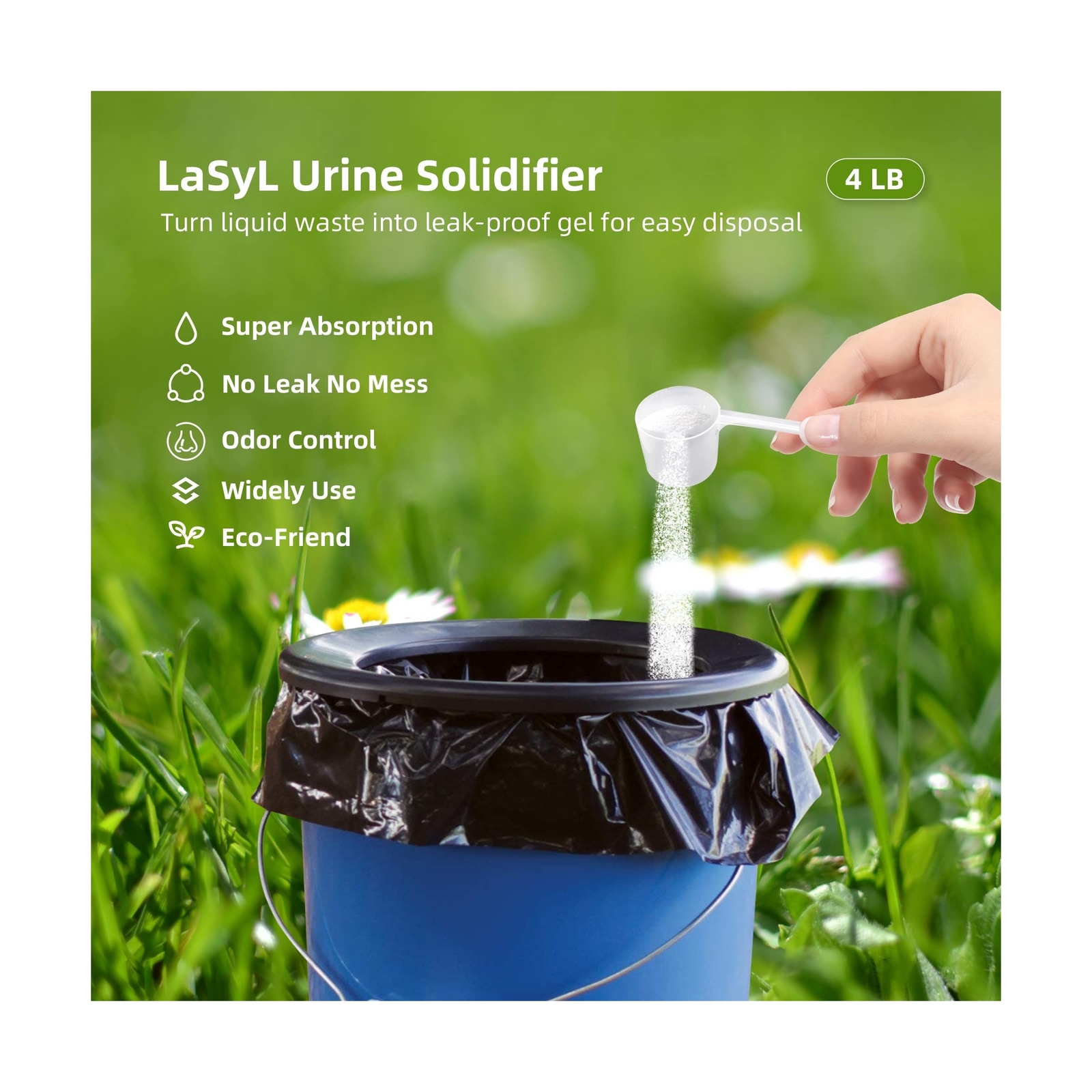 Super Absorbent Powder – 50 Use, Solidify & Gel Urine in 1 Min, Deodorizer – …
