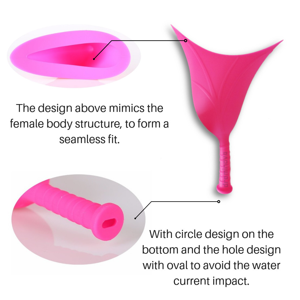 FEMALE PORTABLE REUSABLE PEE URINAL FOR WOMEN CAMPING OUTDOOR URINATION FUNNEL