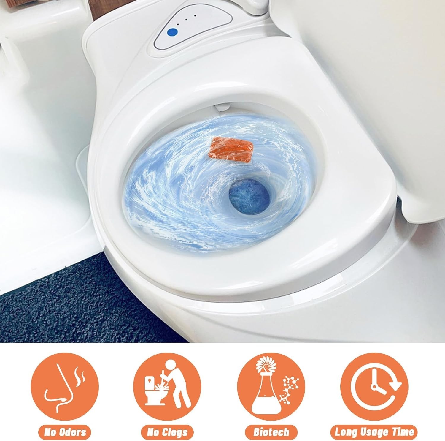Eazy2HD RV Toilet Treatment 50 Pack Holding Tank Deodorizer for Camper Porta Pot