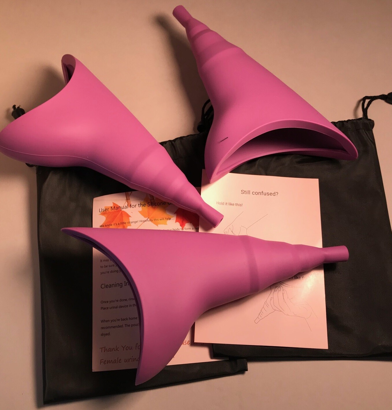 Portable Female Urinary Funnels (3-Pack), Camping, Boating,Outside, P P Tubes