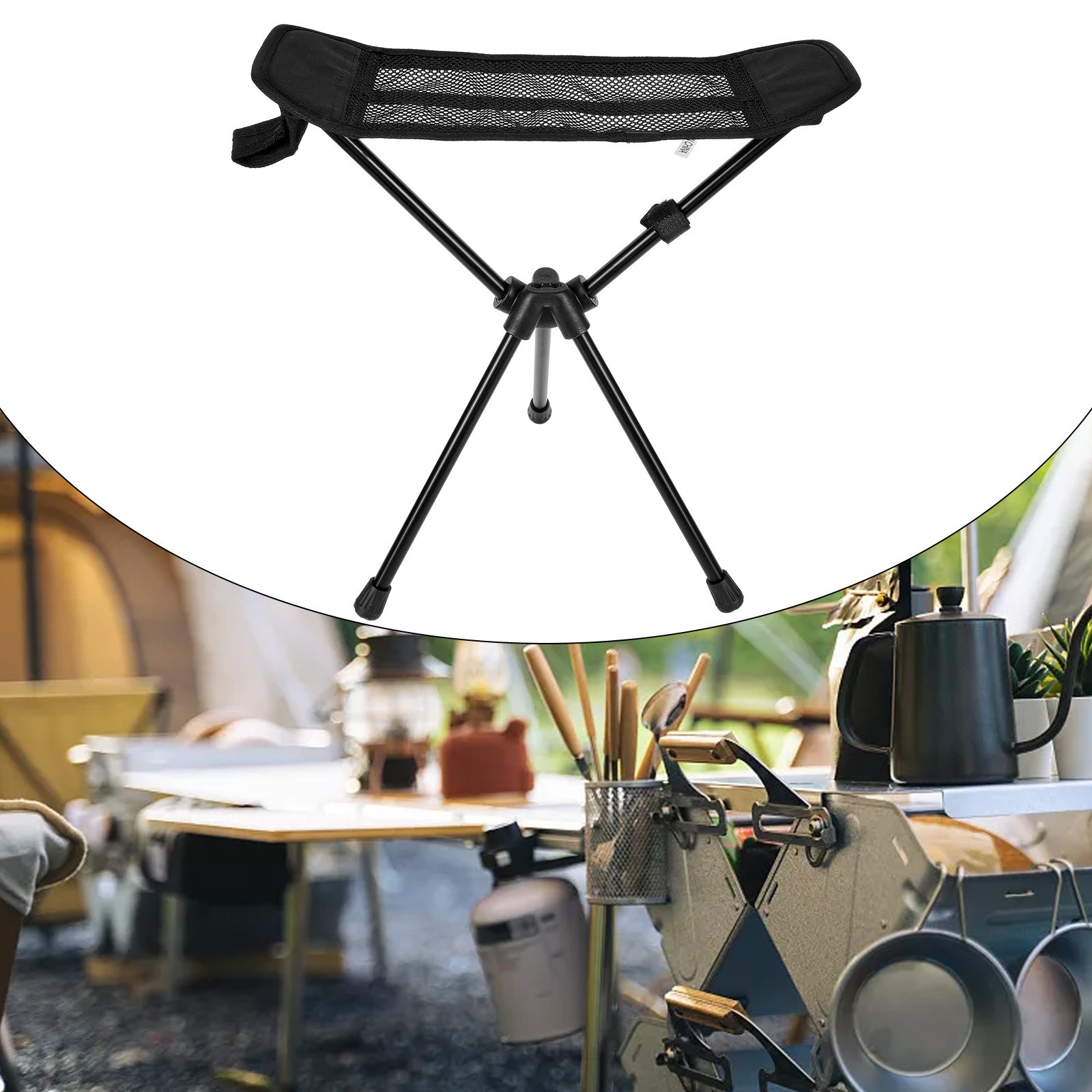 Camping Chair Foot Rest Chair Leg Rest Travel Fishing Foldable Chair Stool