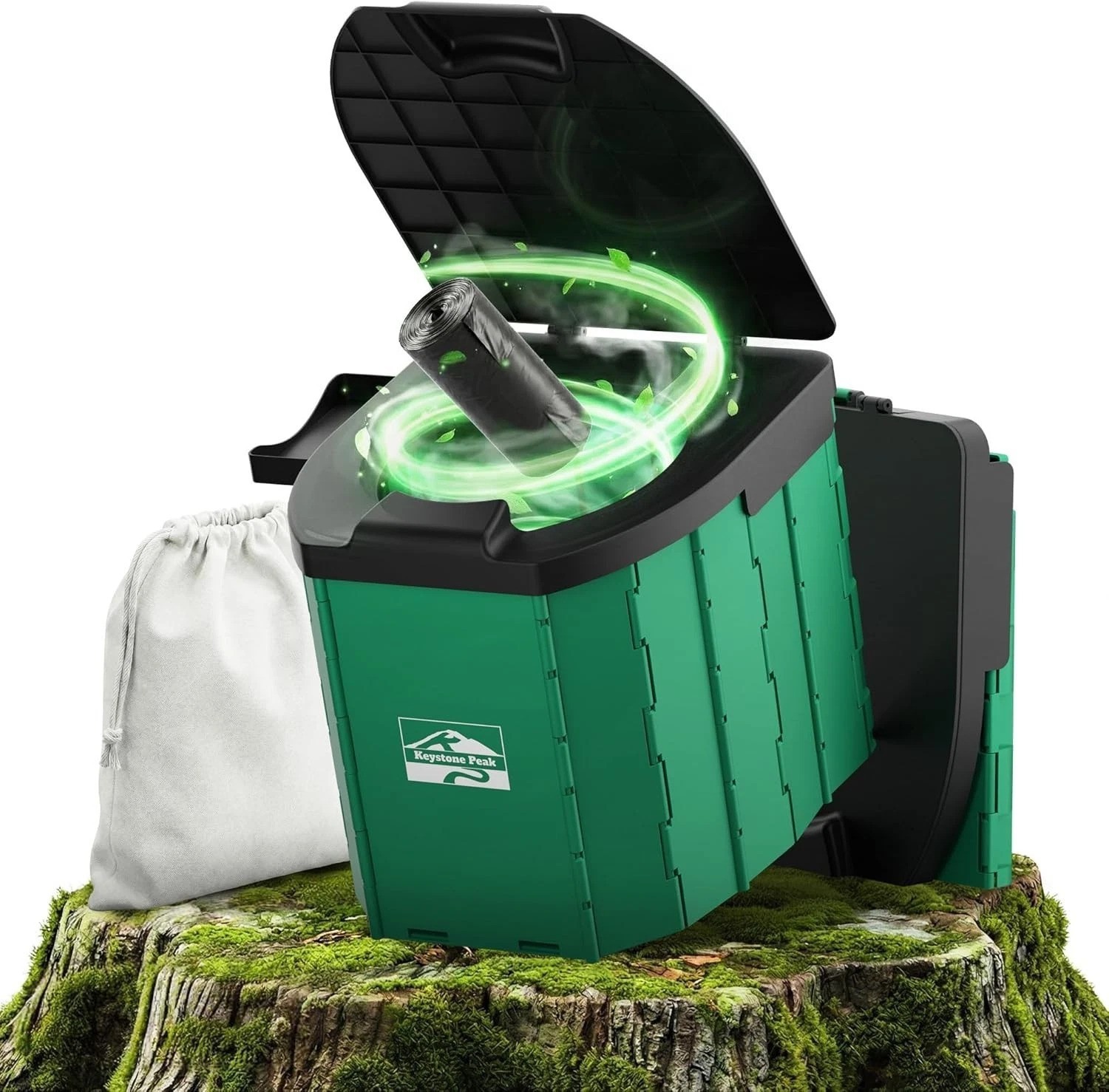 Lightweight Camping Toilet – Foldable & Durable for Hiking, Road Trips, 440 lbs