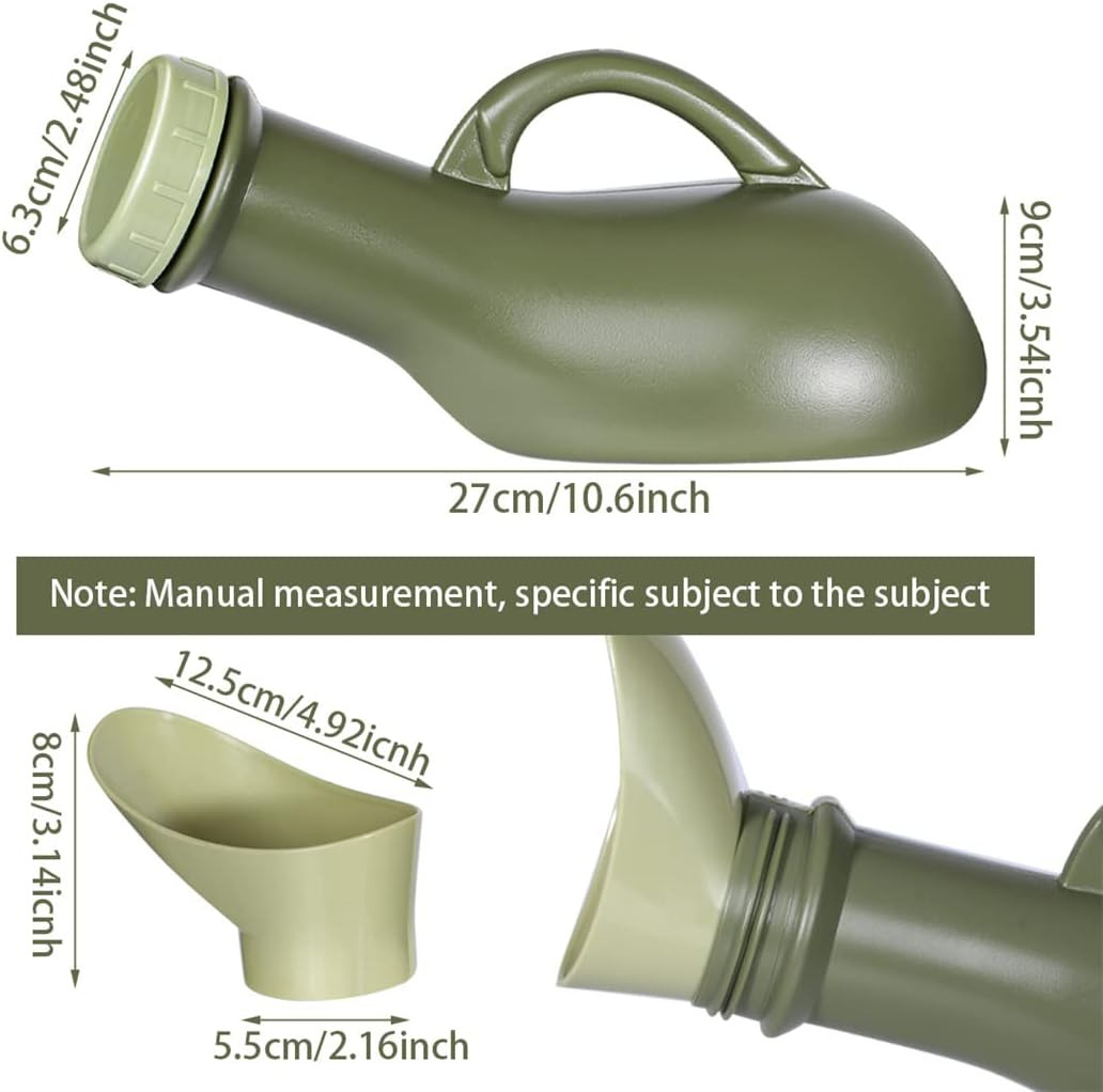 Urinal Travel Toilet Urinal Bottles with Funnel Pee Bottle Urinals Unisex Portab