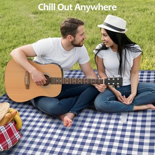 Waterproof Picnic Blankets, 80″ x 80″ Picnic Mat Outdoor Portable Travel