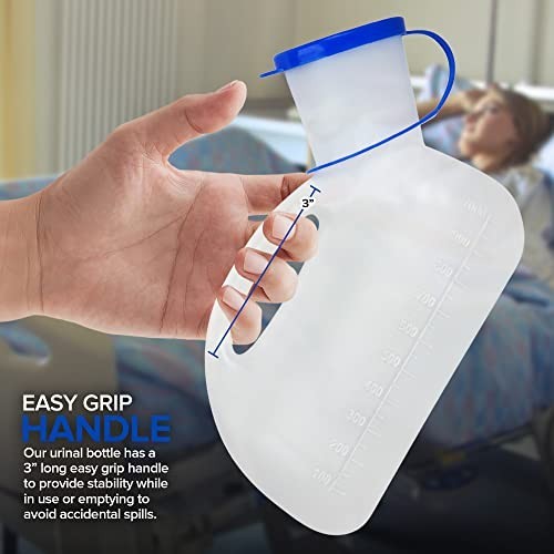 Portable Unisex Urinal Bottle (2 Pack) – 32 Oz Female Urination Device for Trave