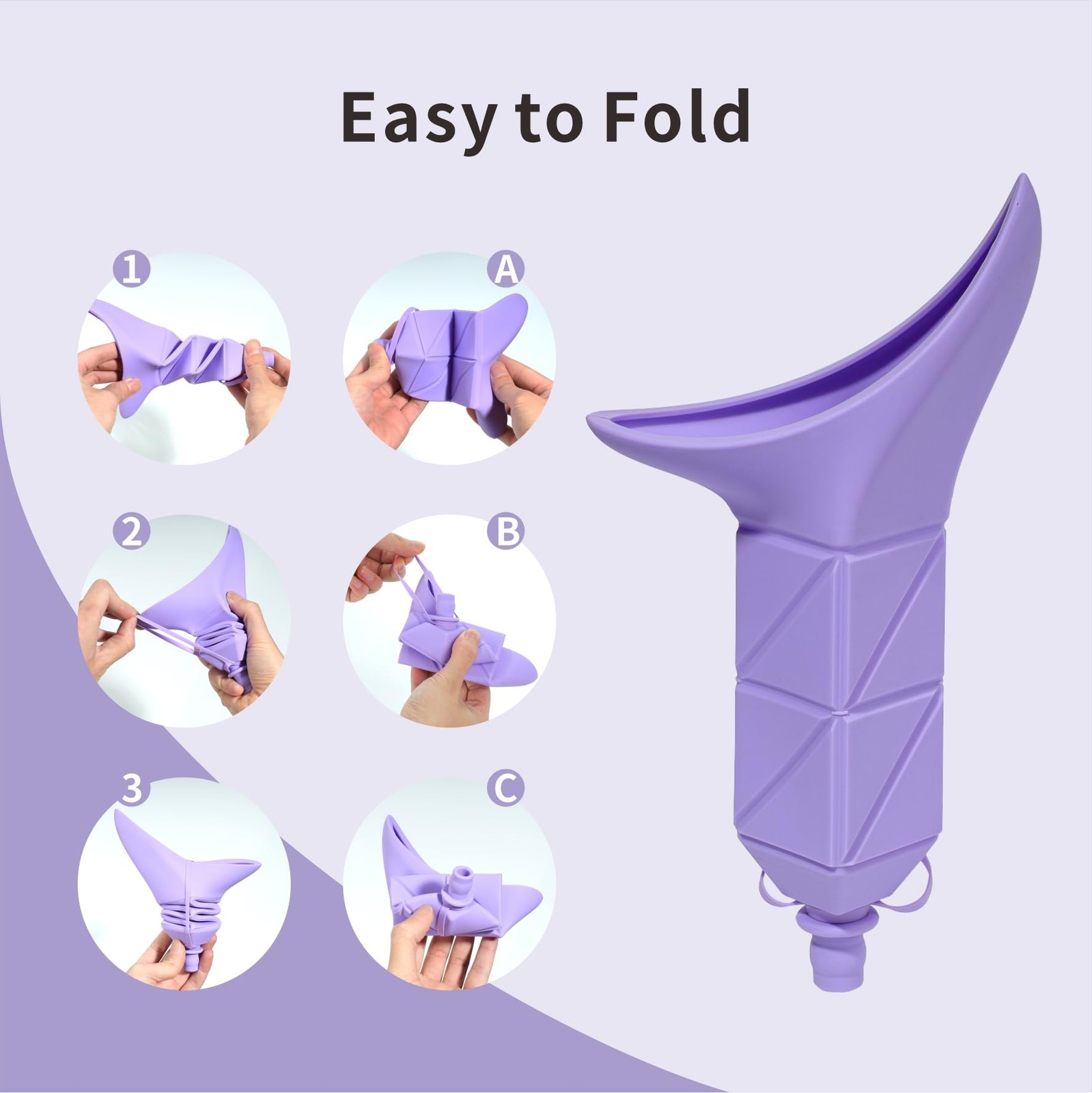 Foldable Female Urinal, Female Urination Device, Reusable Women Pee Funnel Al…