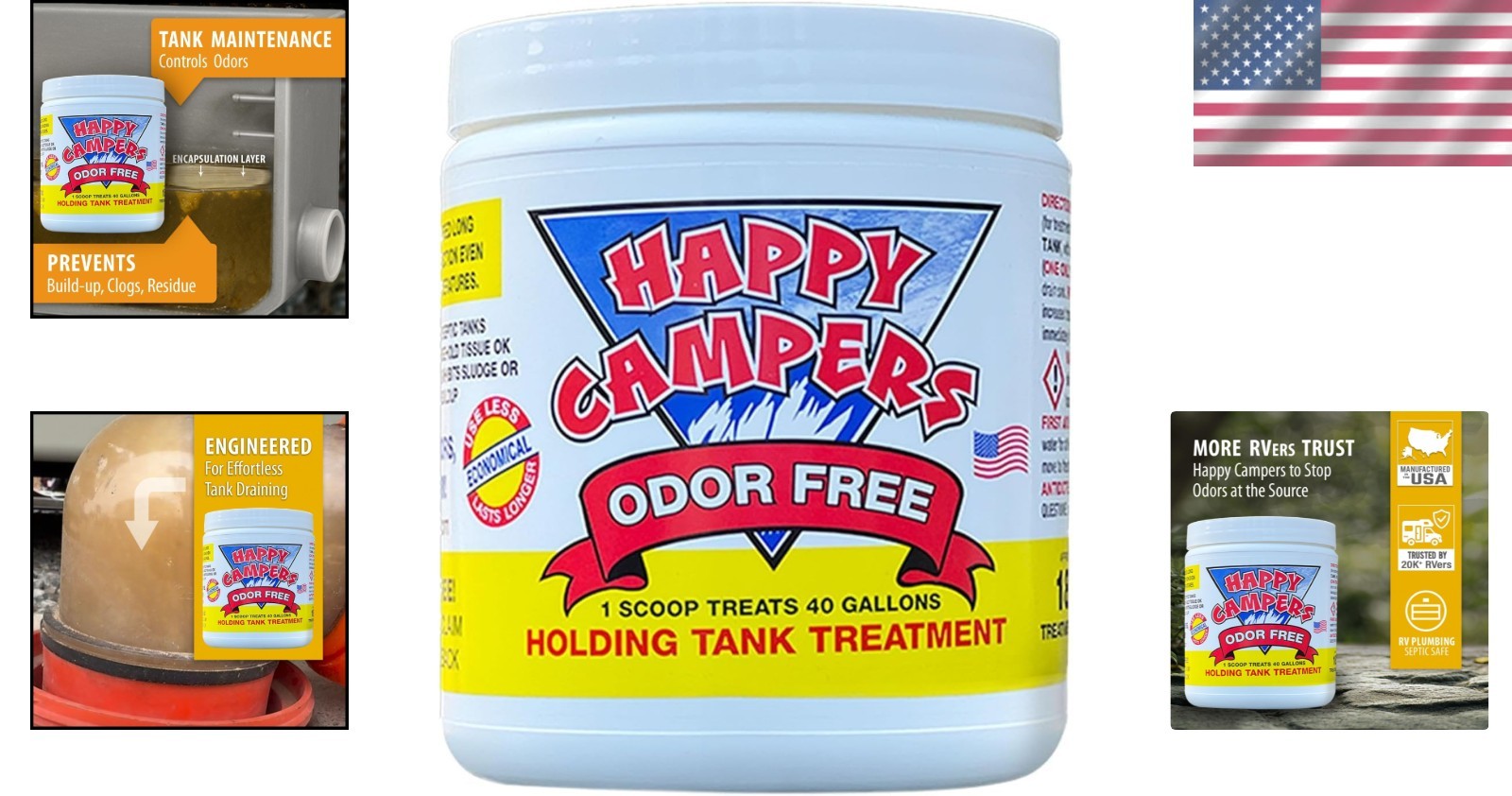 RV Toilet Treatment – Powerful Odor Control, 18 Treatments