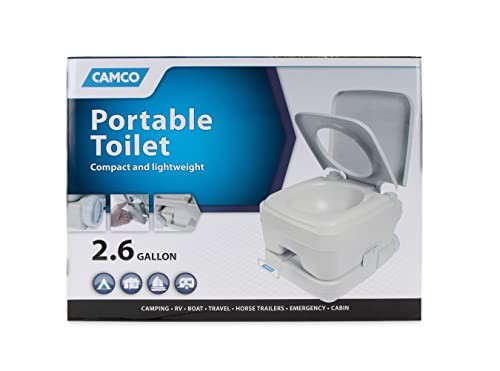 Camco 2.6 Gallon Portable Toilet For Camping Rv Boating And Road Trips