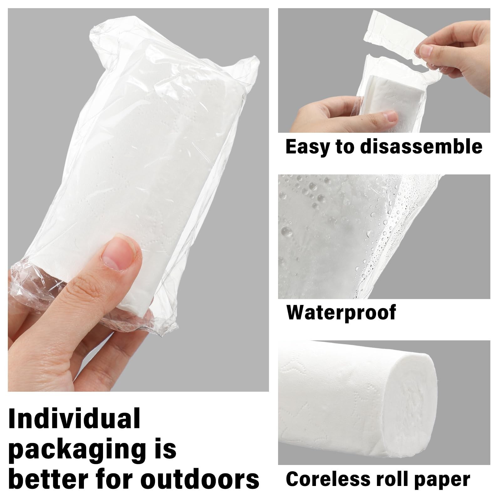 12 Rolls Travel to Go Packs Soft Camping Bulk Portable Travel Size Compact Po…