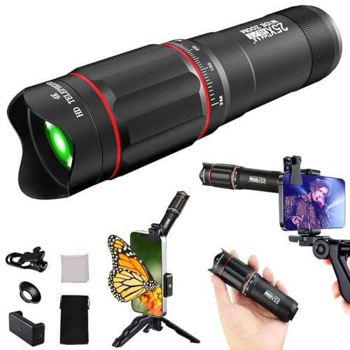 40X Monocular-Telescope Smartphone Monoculars for Adults High Definition for