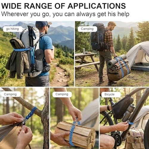 Modular Straps, Safety Strap Set to Secure Splits, 70 pound load, 8″ and Blue