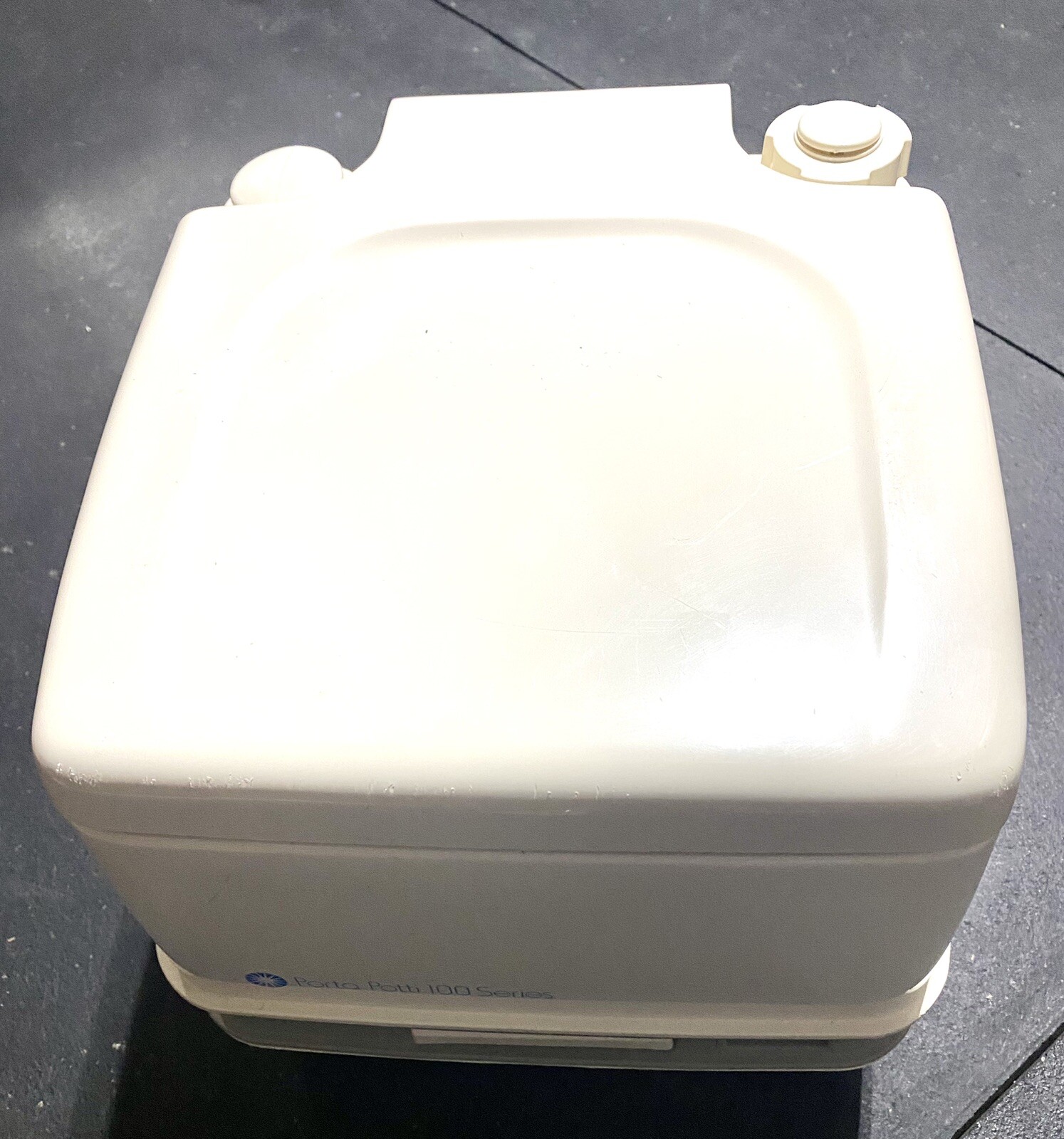 Thetford Camping Porta Potti 135 Sanitized in Box w 32 Oz Camp Chem Used 2X