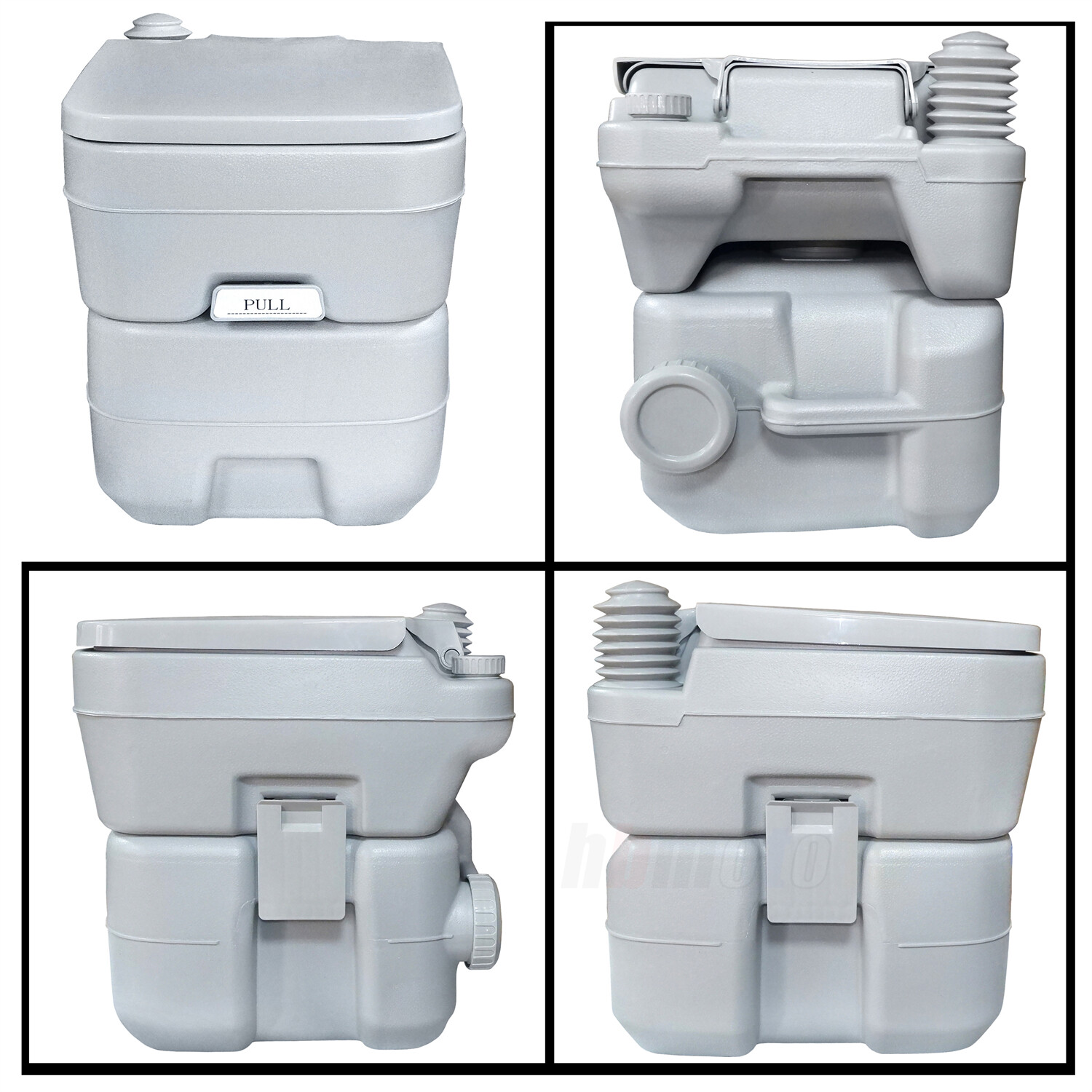H:42 L:41 W:35 CM Temporary Toilet For Outdoor Touring Car Tent Small Room GRAY