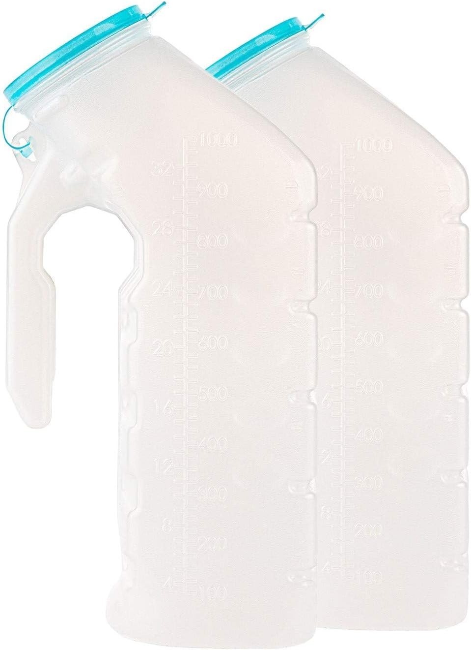 2X Male Emergency Portable Urinal Travel Camping Car Toilet Pee Bottle GLOW LID