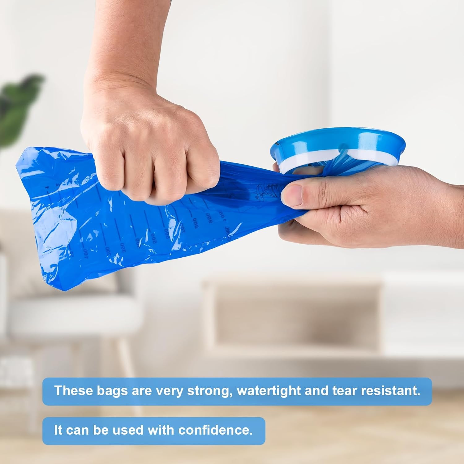 40 Pack Vomit Bags Disposable, Leak Resistant Barf Bags, Portable Blue Vomit Bag