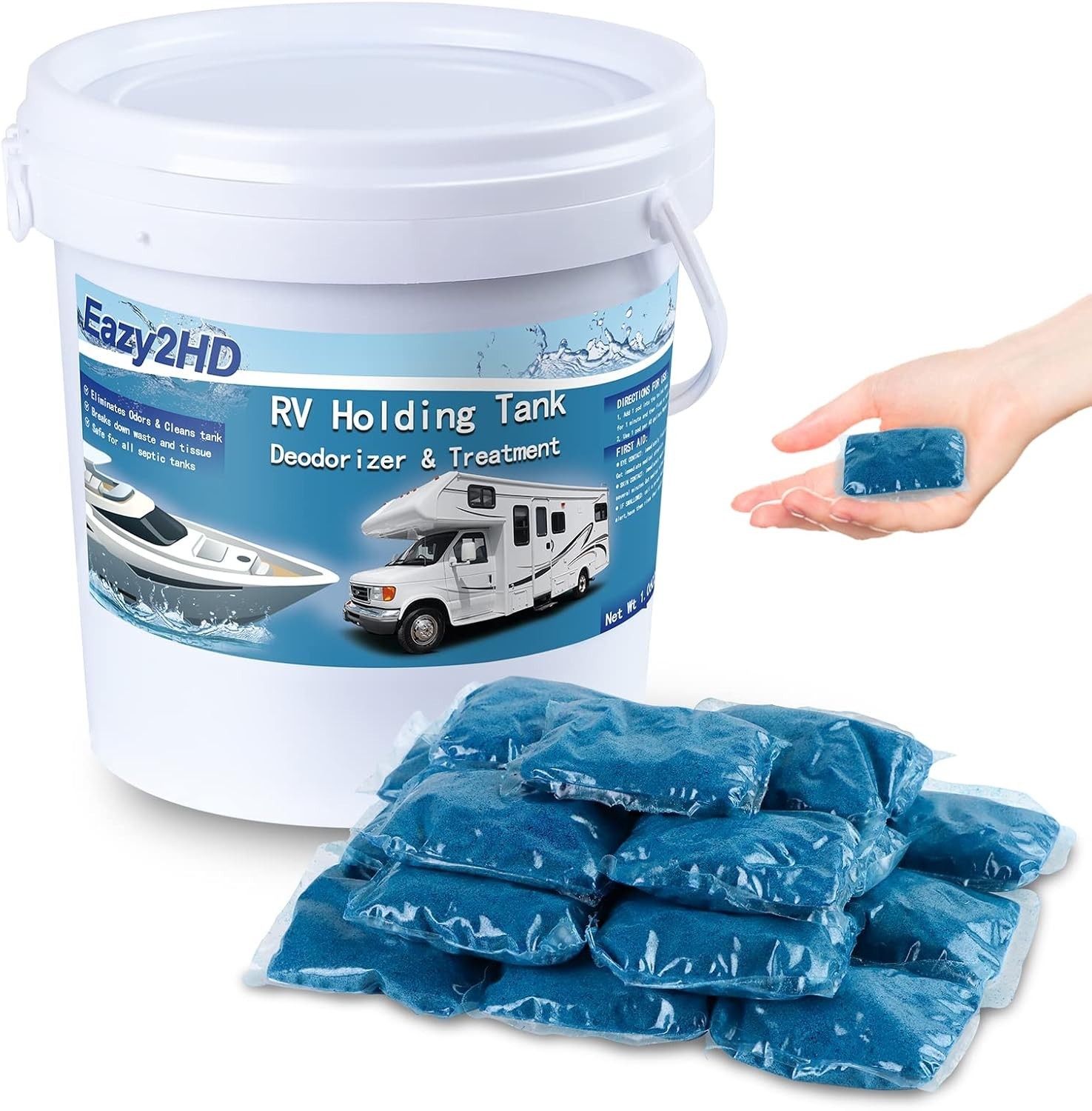 Fresh Scented RV Black Tank Chemicals – 50 Pack