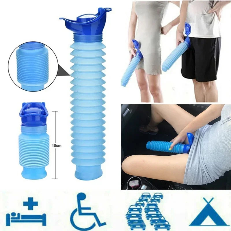 2Pcs Portable Standing Pee Bottle Shrinkable Adult Urinal Travel Outdoor Camping