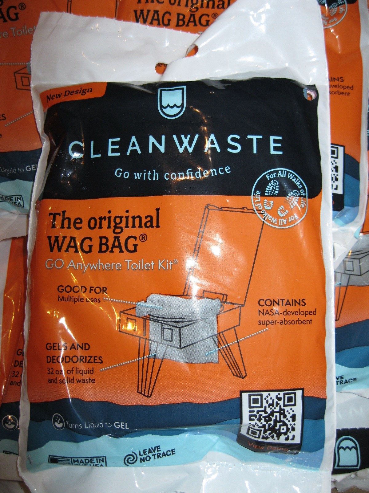New Lot of 96 Cleanwaste WAG BAG Go Anywhere Toilet Kit Waste Bags