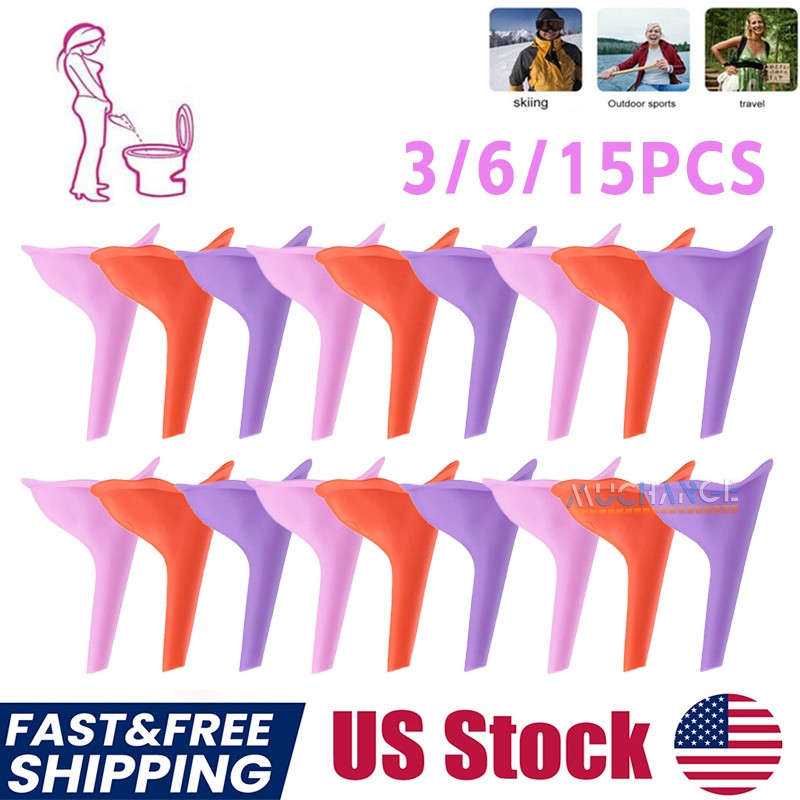 Lots Female Urinal Funnel Camping Travel Silicone Toilet Stand to Pee Portable